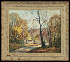 Brown County Schoolhouse with Figures