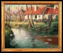 Normandy Canal with Figure